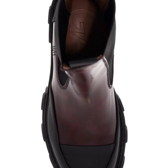 Ganni lug sole Chelsea boot burgundy - Picture 3 of 10